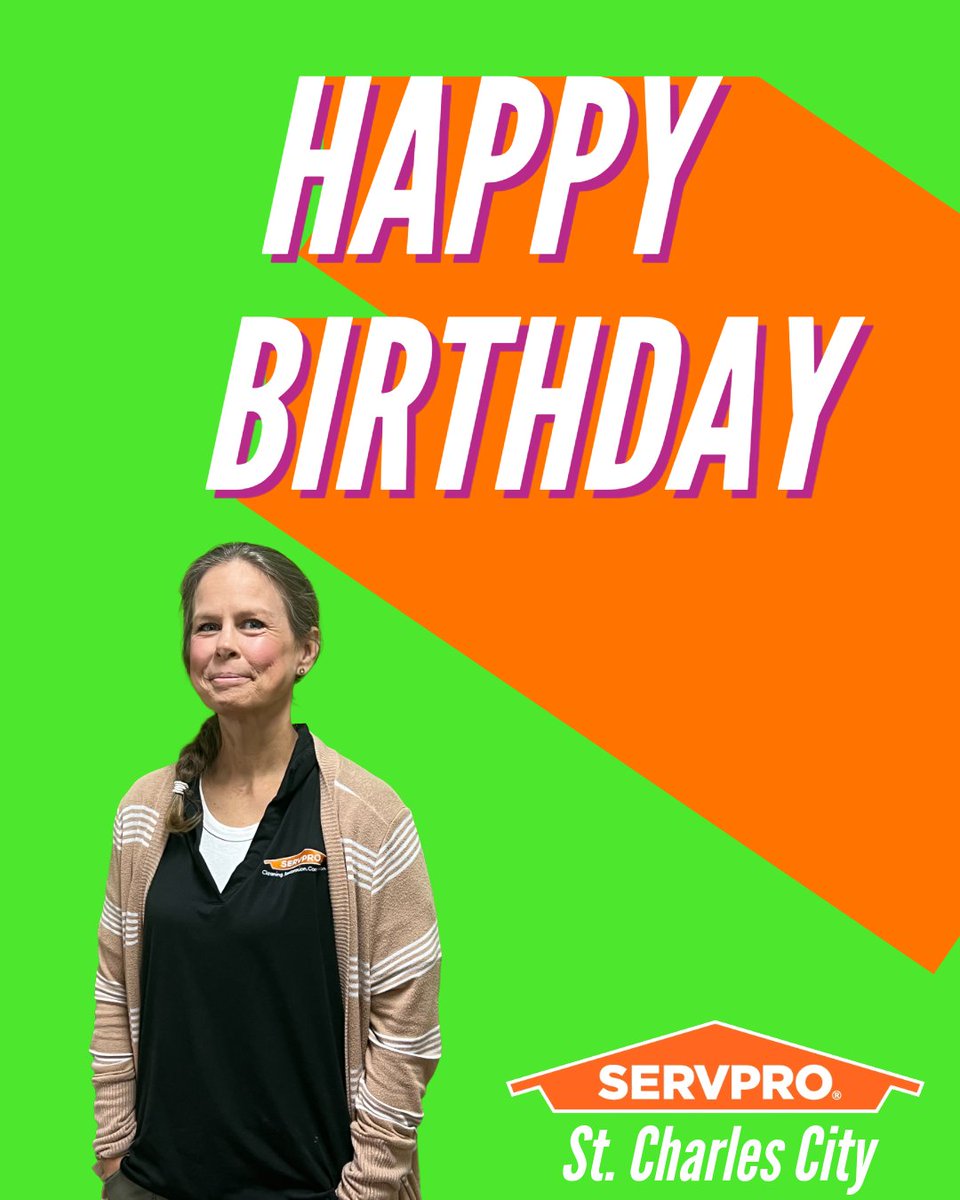 stc_servpro's tweet photo. π Happy (Belated) Birthday, Jodi!
WWe hope you had a wonderful day celebrating!π§‘
#SERVPROStrong #TeamGreen #HappyBirthday https://t.co/UdbWh4uMnm