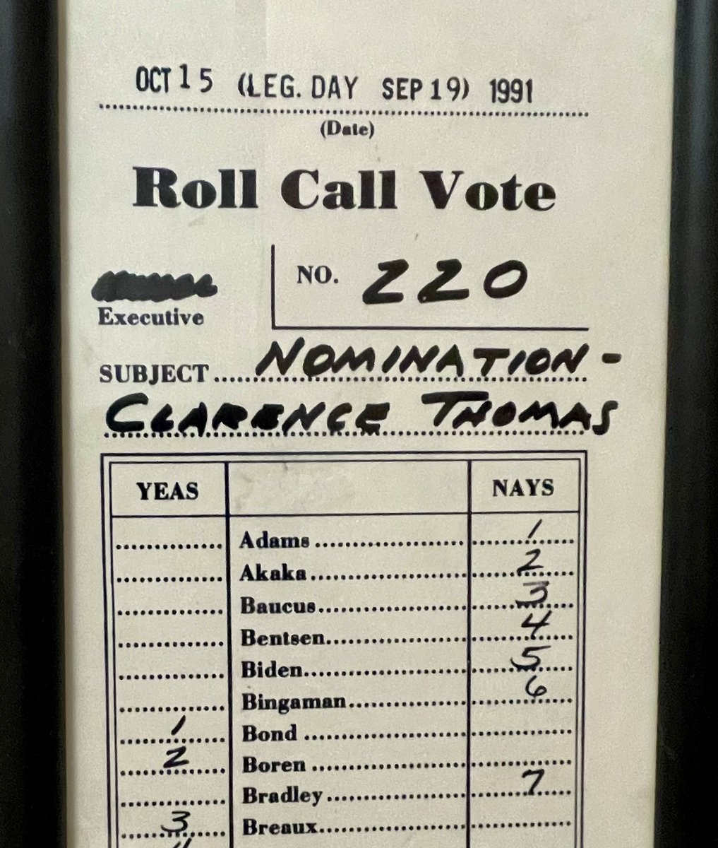 MarkPaoletta's tweet image. 34 YEARS AGO TODAY, JUSTICE CLARENCE THOMAS WAS CONFIRMED 52-48. It’s impossible to overstate how important Justice Thomas’ confirmation has been to the saving of our constitutional Republic.
The beginning of today’s Court started when Justice Thomas was confirmed 34 years ago…