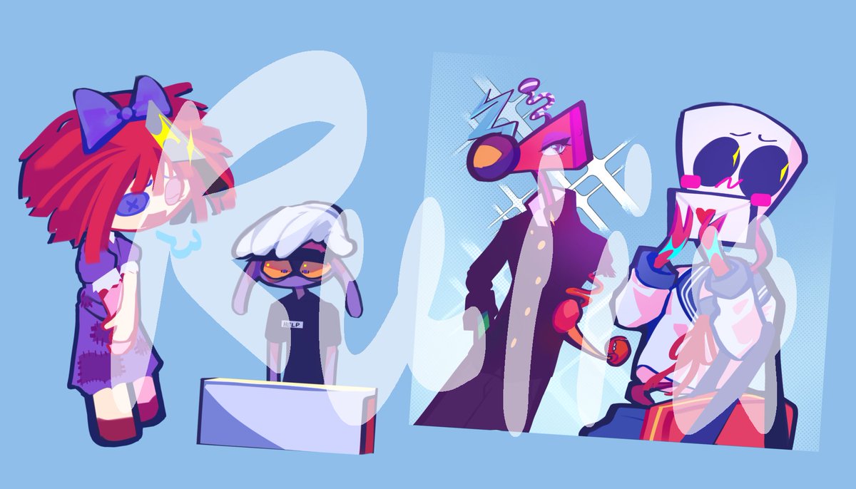 RLoafz's tweet photo. @Pastawheatbread made my partner mad so I drew them TADC 👉👈 #jaxTADC #ragatha #TheAmazingDigitalCircus https://t.co/sSFTT3qefo