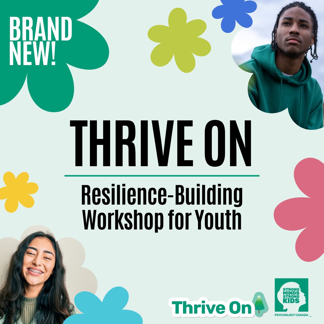 Introducing 'Thrive ON', our brand new direct-to-youth resilience-building program for youth! Interested in learning more or scheduling a session for your group of youth? Email Bre Calma (they/them) at bre.calma@strongmindsstrongkids.org.

#ThriveON #Resilience #YouthWellbeing