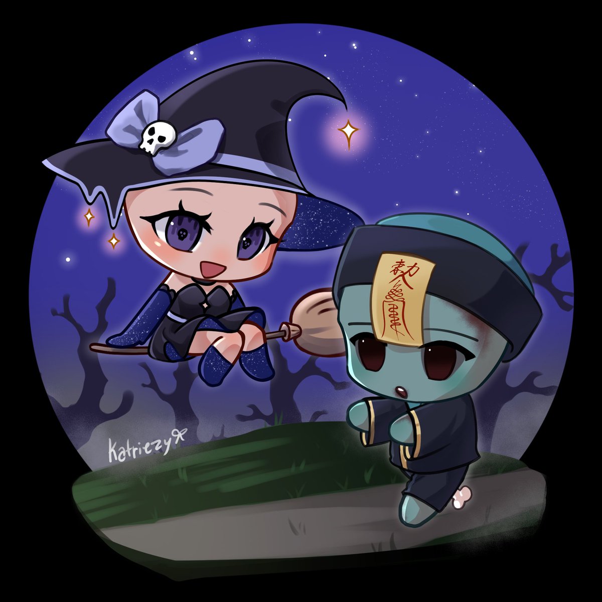˚⊹. ࣪𓉸 HALLOWEEN SPECIAL ART RAFFLE 𓉸 ࣪⊹˚  

♰ prize: YCH colored chibis - 1 WINNER  

♰ To enter:    
𔓎 follow + ♡ 
𔓎 retweet (no qrt) 
𔓎 drop your references  

Ends on Oct 17 (Also available on vgen.co/katriezy) #artmoots #artraffle