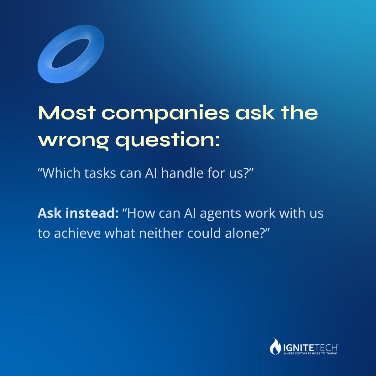 IgniteTech's tweet image. Most companies ask the wrong question about AI agents. The real one: How can they work with us to achieve what neither could alone?
Don't miss @TheGenAICEO's guest piece in @TheAIJournal1 on turning AI agents into business partners: aijourn.com/why-ai-agents-…
#AIImplementation