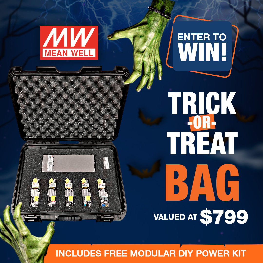 👻 A power kit that won’t ghost you...

This Halloween, you could win TRC’s FREE Trick-or-Treat Bag — packed with the MEAN WELL Modular DIY Power Kit &amp; sweet engineering surprises.

Click the link below for your chance to be one of the lucky winners!

hubs.li/Q03HRBYH0