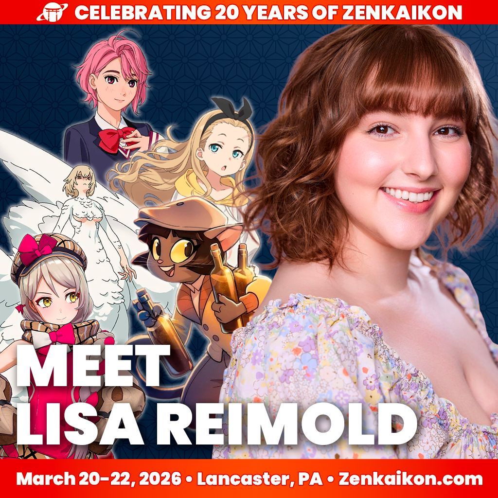Zenkaikon (@zenkaikon) on Twitter photo We're thrilled to announce that Lisa Reimold (<a href="/lisareimold/">Lisa Reimold 💗</a>) will be joining us at #Zenkaikon2026
You may know her from one of her many roles—Aira (DANDADAN), Ivy (Lackadaisy), Framme (Fire Emblem), and many more!
Don't miss your opportunity to meet her! buff.ly/LHKnPPT We're thrilled to announce that Lisa Reimold (<a href="/lisareimold/">Lisa Reimold 💗</a>) will be joining us at #Zenkaikon2026
You may know her from one of her many roles—Aira (DANDADAN), Ivy (Lackadaisy), Framme (Fire Emblem), and many more!
Don't miss your opportunity to meet her! buff.ly/LHKnPPT