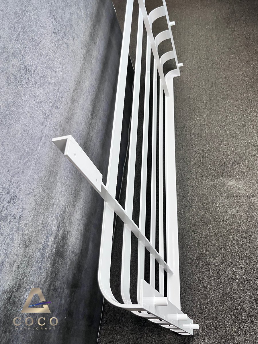 CocoMetalcraft's tweet photo. This is a durable &amp; secure Window Guard Rail that we fabricated in Steel Bars, fully welded. Includes our custom fabricated Press-Brake tooling for Bending and Forming the radius! 🪟 #Engineering #Window #design #LaVozArgentina #nyc https://t.co/9DPJ4NCwMk
