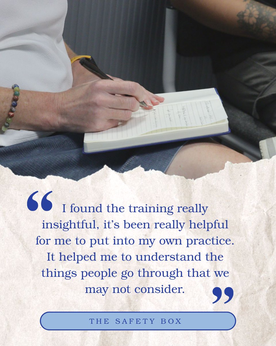 thesafetybox_uk's tweet image. Our Training For Professionals program impacts others by supporting their informed work with extra insight. Participants gain new perspectives, and our shared experiences, factual insights, and activities leave a lasting impression. #SharingKnowledge #TrainingForProfessionals