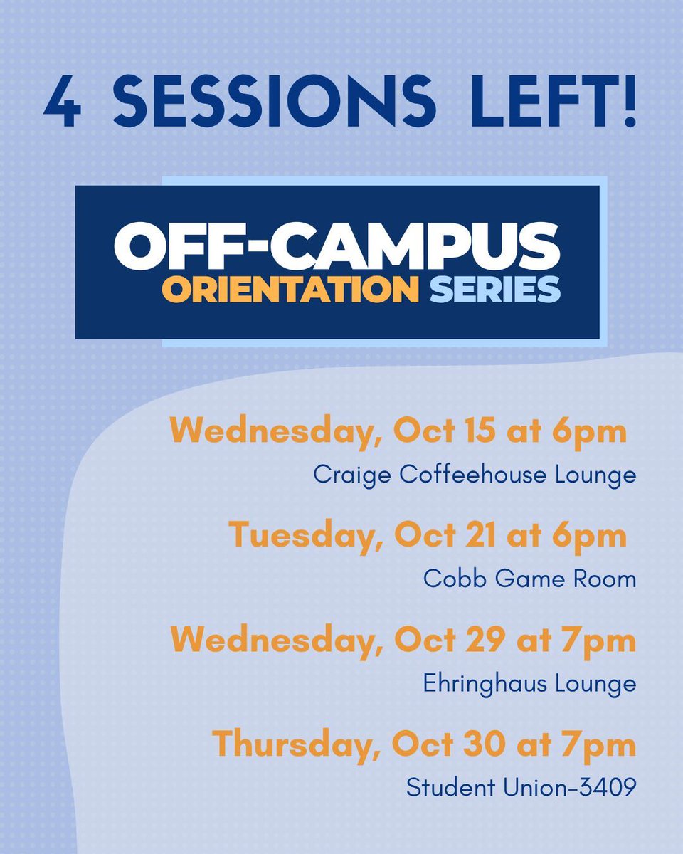 Come join us and learn all about off-campus housing options through a fun, creative Dungeons &amp; Dragons-style game and have a chance at winning some amazing Carolina swag! Only 4 more sessions left!