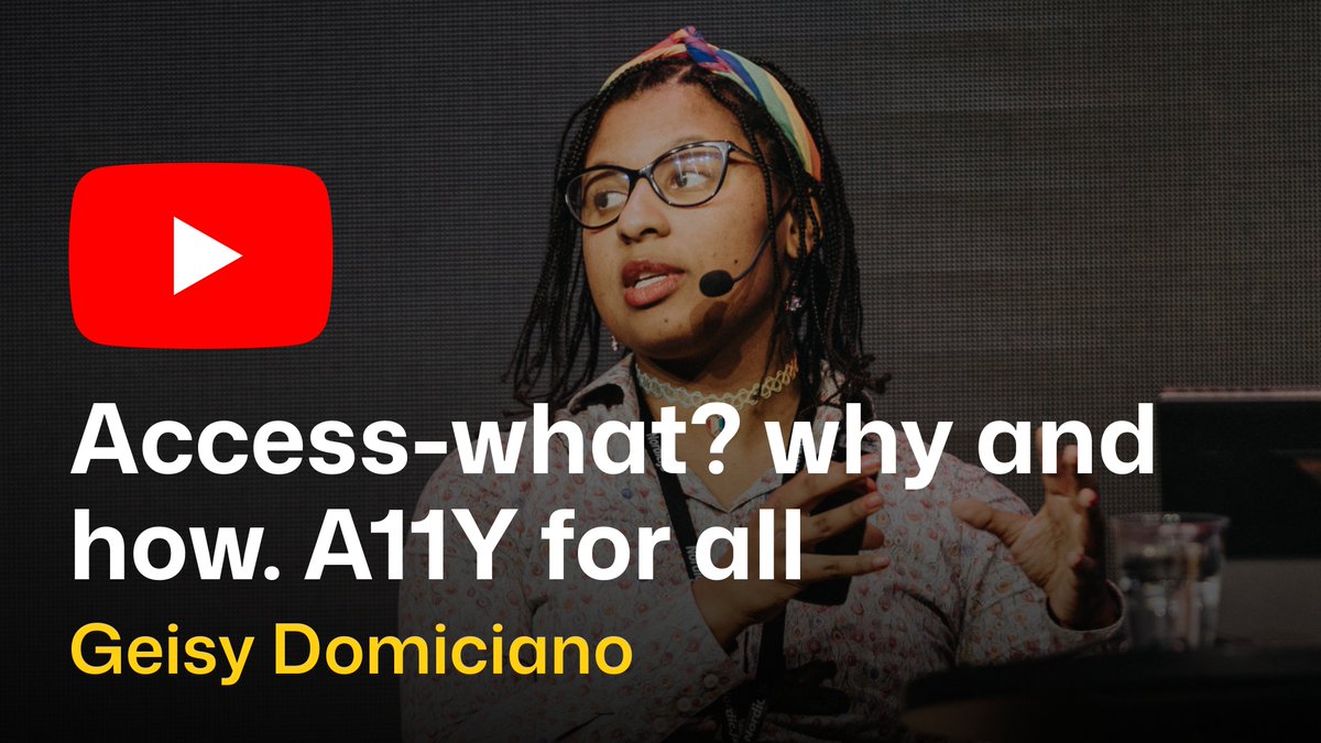 nordicjs's tweet image. In her talk “Access-what? Why and How. A11Y for All”, @geisydomiciano gave us practical takeaways, a dose of perspective, and a reminder that building for people means all people.
youtu.be/dvawltm5Y8I