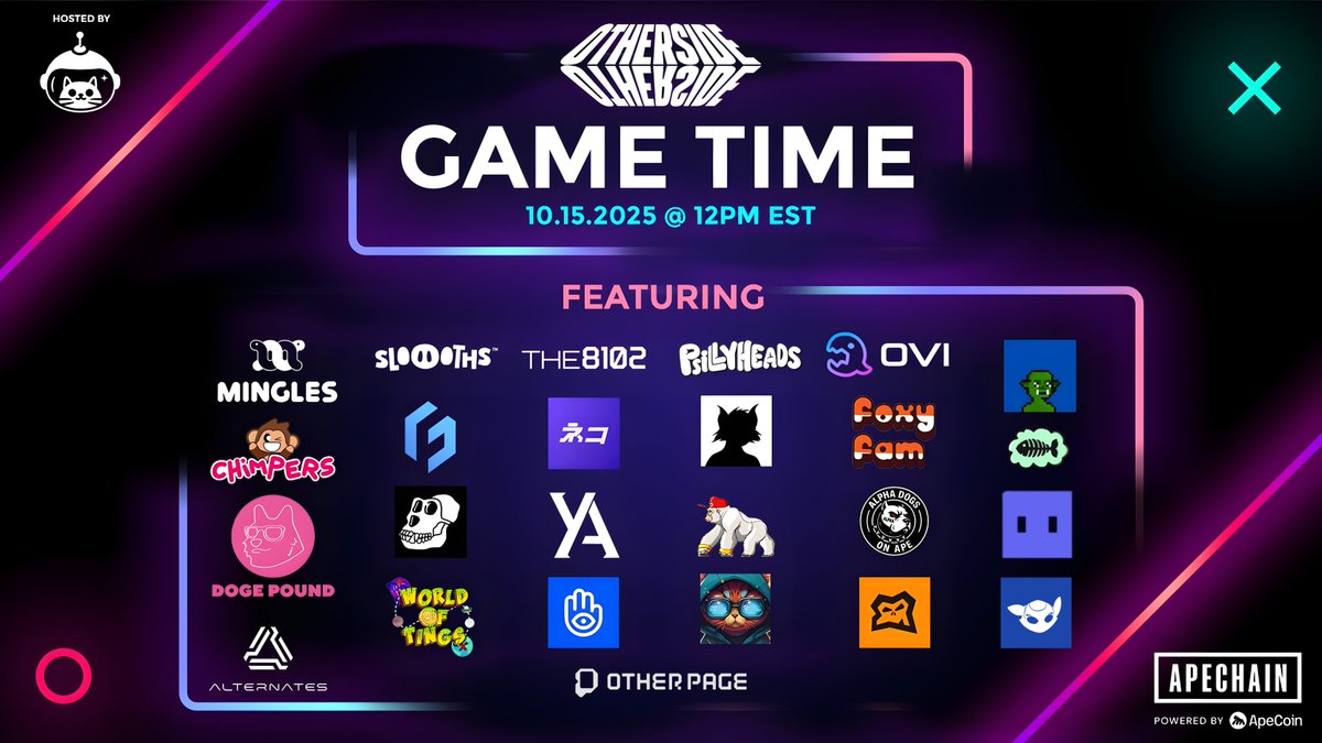 Jay B 😻🚀 (@classicscrypto) on Twitter photo THE CLOCK IS TICKING! ⏰
We're officially 2 HOURS away from <a href="/OthersideMeta/">Othersidemeta</a> Game Time!
Final call to join 22+ communities in the Swamp for your chance to win from a 1,000+ $APE prize pool. Plus private tour from the legend <a href="/JayVegas24/">🎲JayVegas24 🎲</a>!
1/3 THE CLOCK IS TICKING! ⏰
We're officially 2 HOURS away from <a href="/OthersideMeta/">Othersidemeta</a> Game Time!
Final call to join 22+ communities in the Swamp for your chance to win from a 1,000+ $APE prize pool. Plus private tour from the legend <a href="/JayVegas24/">🎲JayVegas24 🎲</a>!
1/3