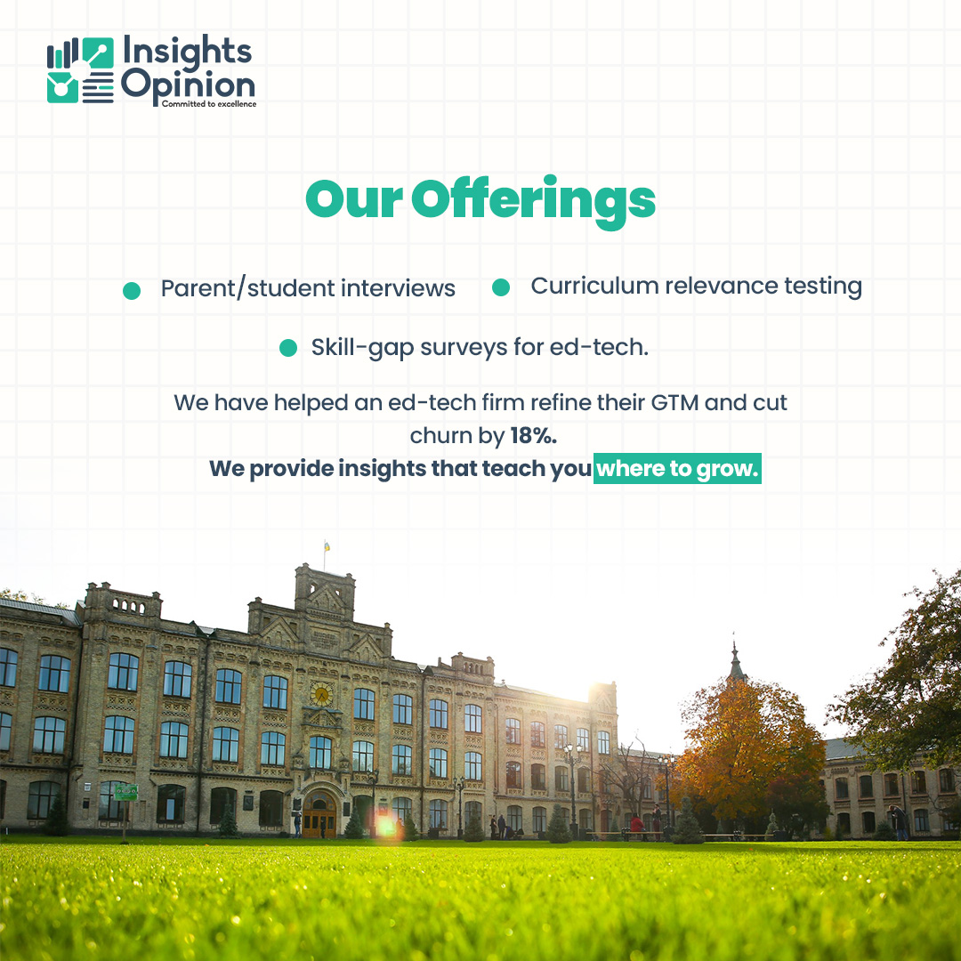 insightsopn's tweet image. 🎓 Do you know what today’s students and parents really want?
We uncover real insights through interviews, curriculum testing, and skill-gap surveys.

Let insights guide your next growth move.
👉 insightsopinion.com

#InsightsOpinion #EducationResearch #MRX #MarketResearch