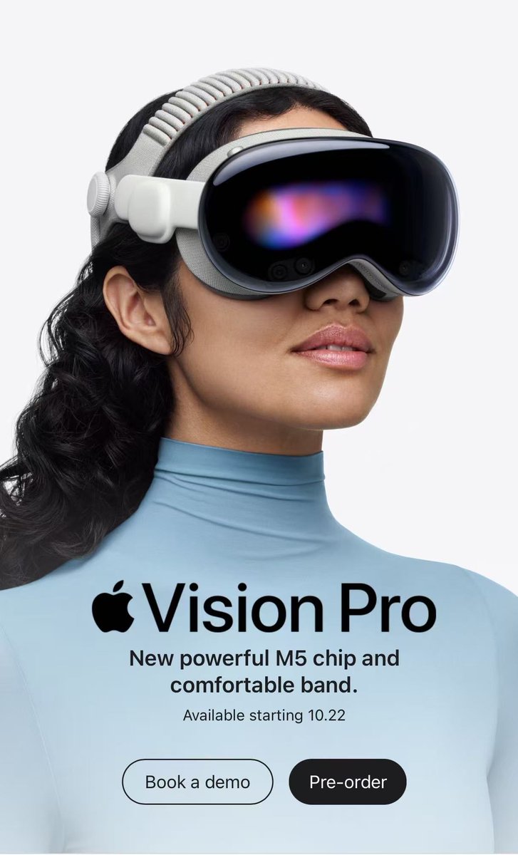 xuwu's tweet image. The real meaning of the 2025 Apple Vision Pro is that Apple just sent the whole industry a clear message —it’s quietly solved the biggest pain point in XR: the chip.
In the past, the Meta Quest roadmap was stuck waiting on Qualcomm. If Qualcomm didn’t release a new chip, Meta…