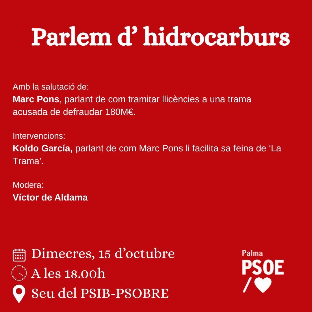 Hem de reconèixer que si hi ha qualcú amb coneixements per xerrar de prostitució sou voltros. Els vostres ponents són Koldo i Ábalos?🤯

💡Vos donam idees, també podríeu:

- Xerrar de mascaretes

- ⁠Xerrar de xistorres 

- ⁠Xerrar d’hidrocarburs

No teniu vergonya😡