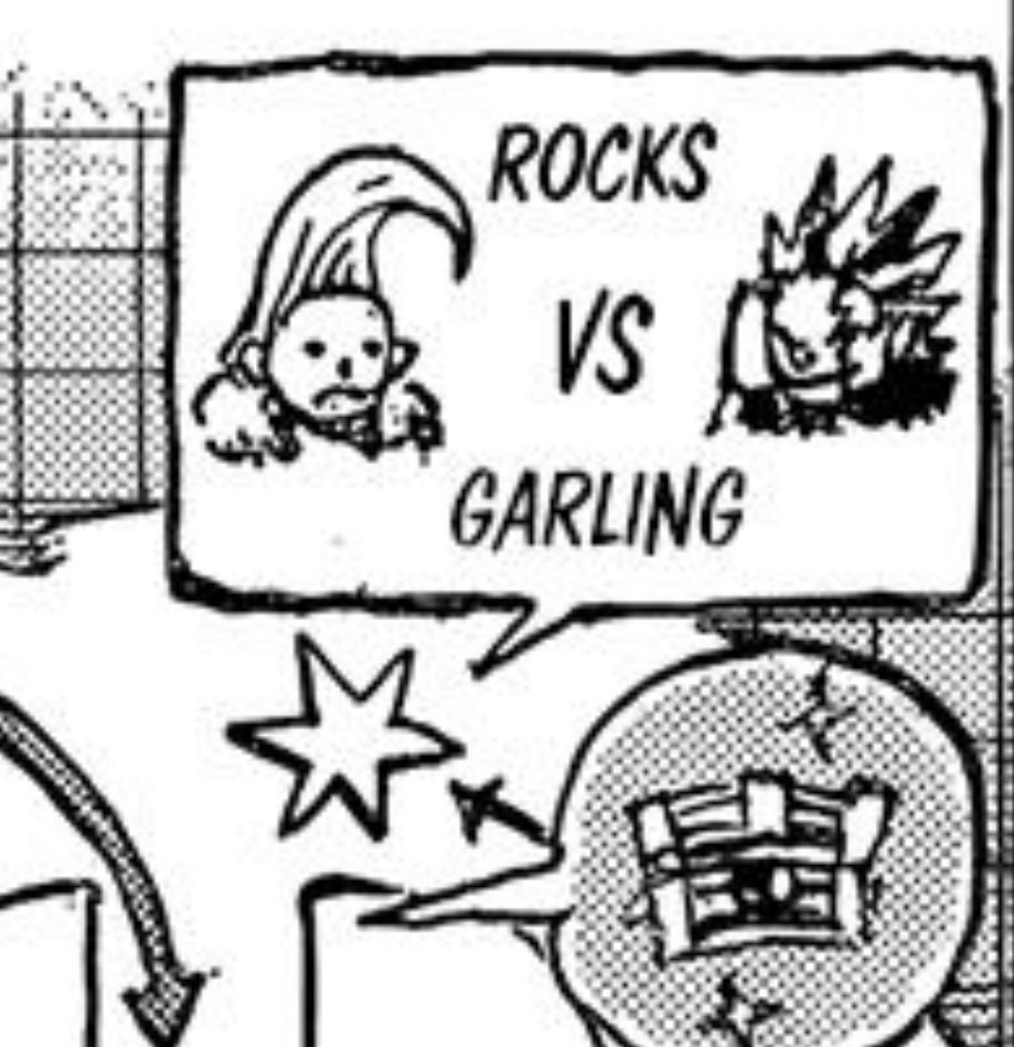 Rocks was smiling and Garling had a sad face😭😭