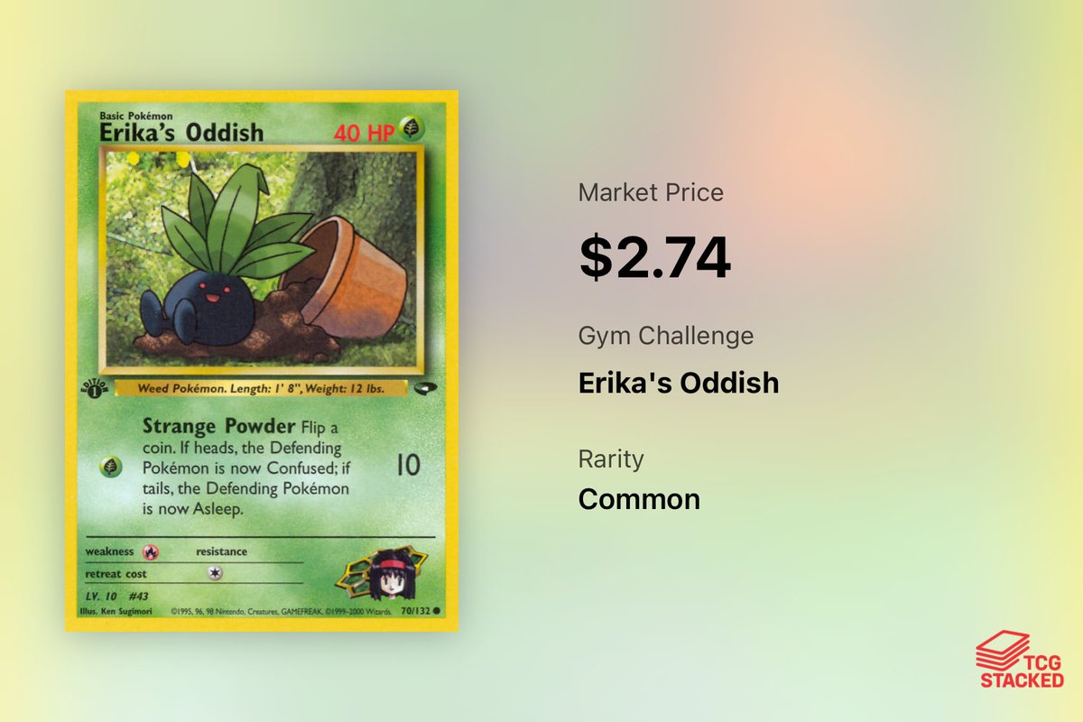 TCGStacked's tweet image. Day 43 - Here are some of the top Oddish cards in all of Pokemon.
If I missed your favorite Oddish card, let me know in the comments!