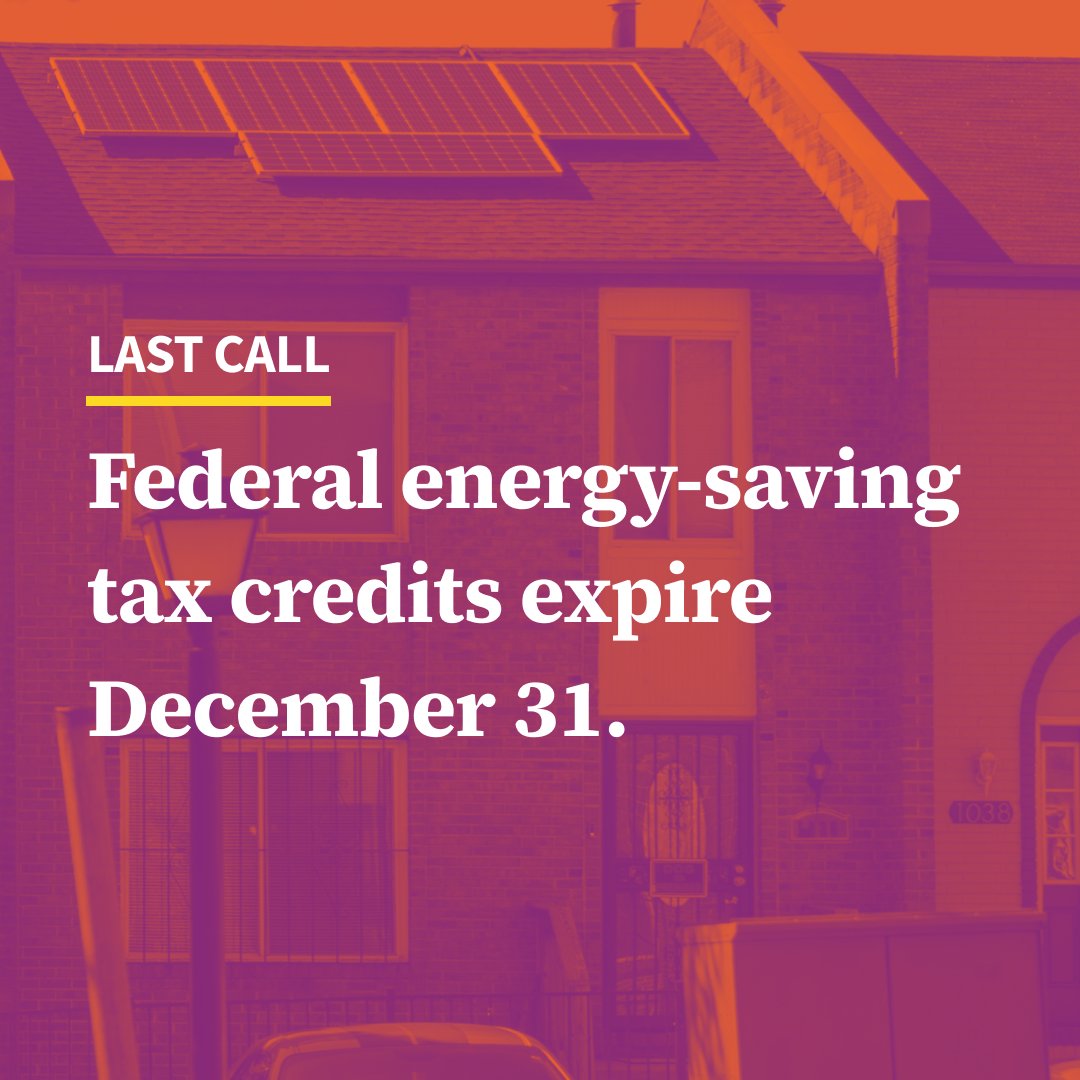 Federal electric vehicle tax credits are gone, but many clean energy offers are still available until December 31. Take advantage of lower-cost weatherization and other upgrades that will lower your energy bills and improve your home’s comfort: bit.ly/4oXRxgu