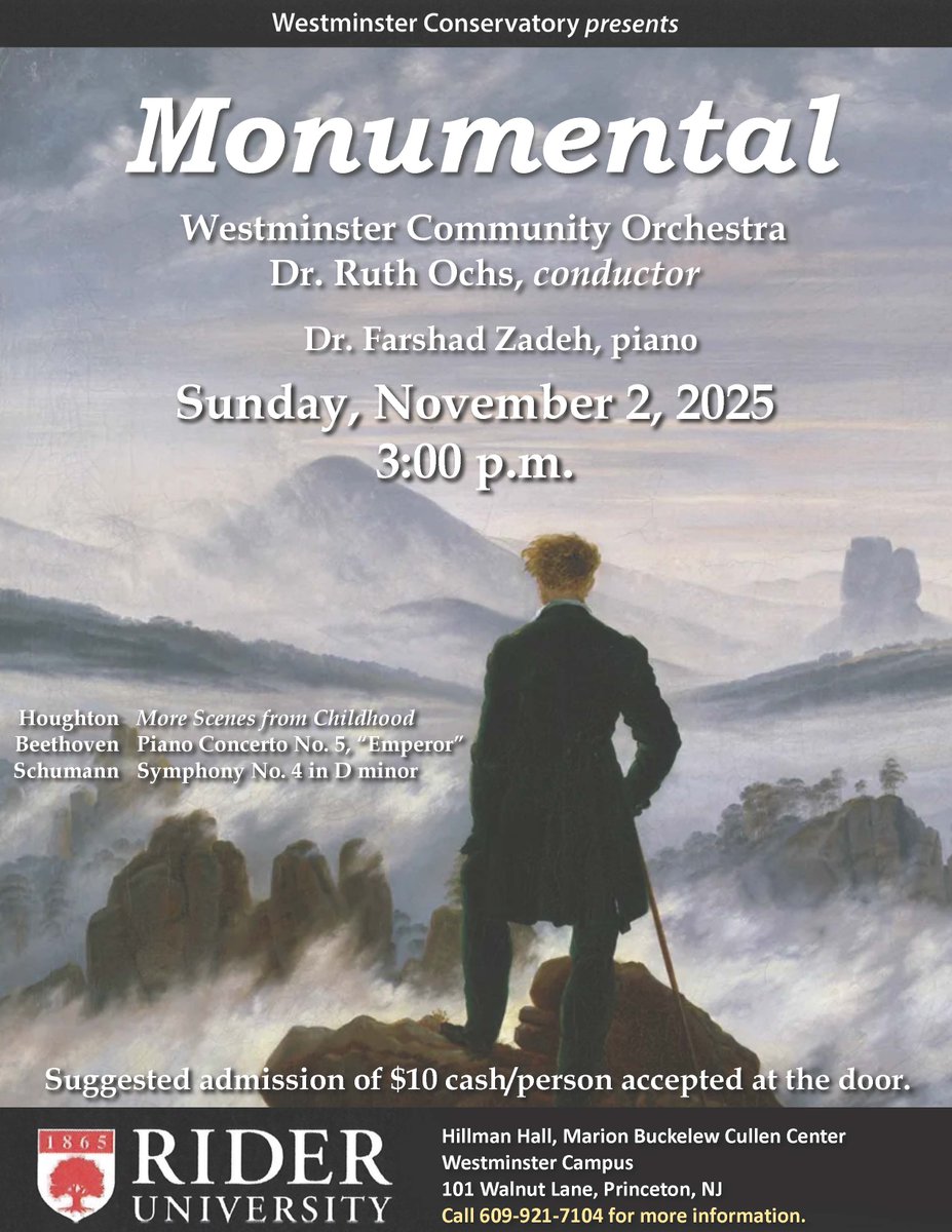 The first Westminster Community Orchestra concert is coming up soon!