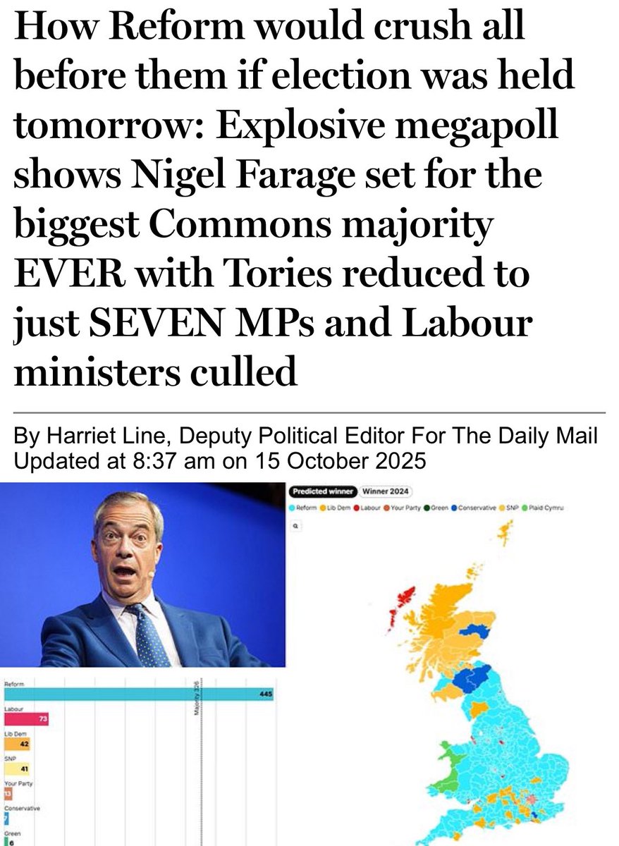 Millions will put their trust in Reform. 

They’ll do so because they have been utterly devastated by what the traditional parties have done to their lives😔

Those people are desperate for change &amp; they see Reform as the final roll of the dice. 

It is essential Reform don’t let