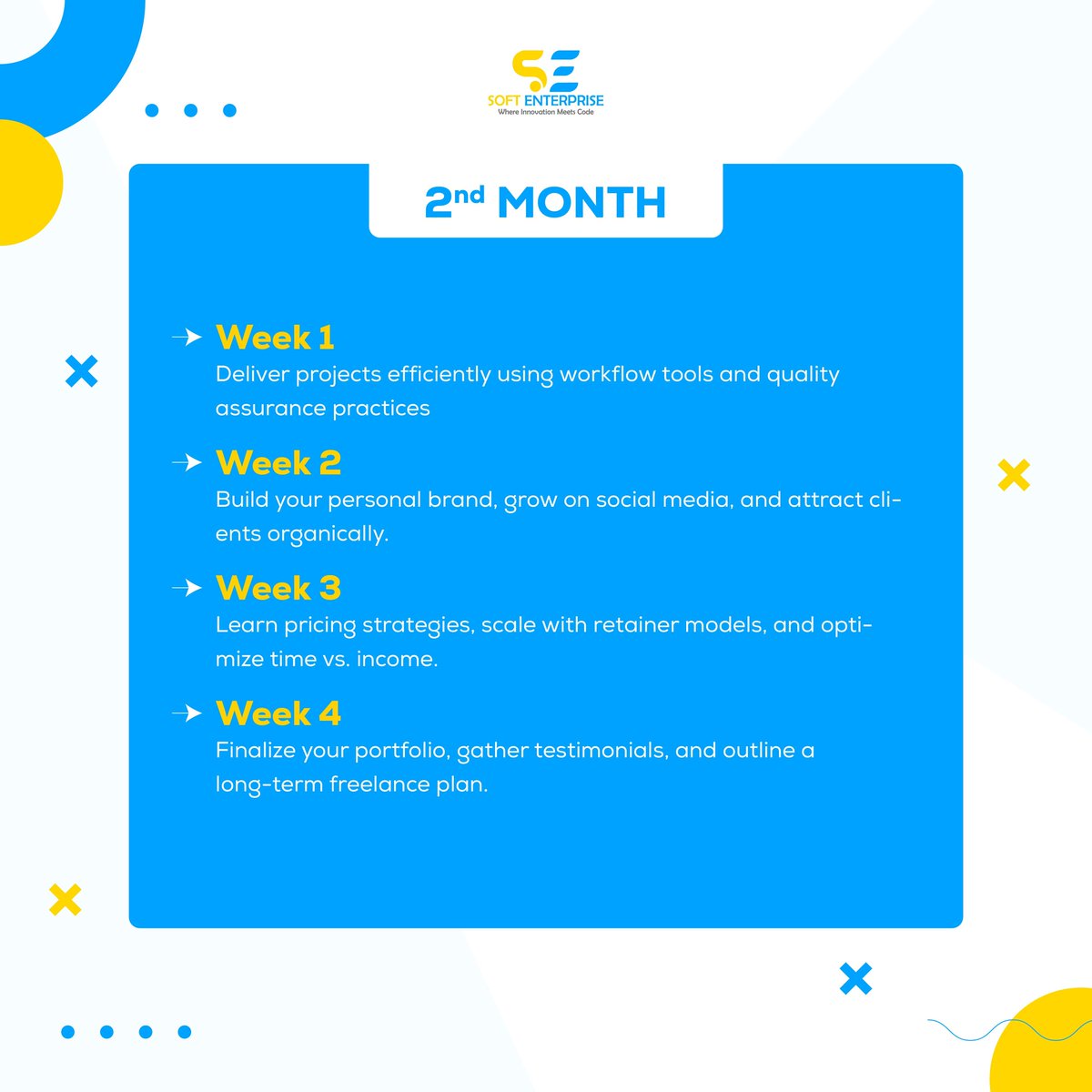 softenterprise_'s tweet image. Turn your potential into a profession! 🌟
Join our Freelancing Learning Program and gain the guidance, and clarity to grow in the digital world. 
Apply today: 👉 careers.soft-enterprise.com/learn-with-us

#SoftEnterprise #FreelancingCourse #CareerGrowth #SkillDevelopment #LearnWithSoftEnterprise