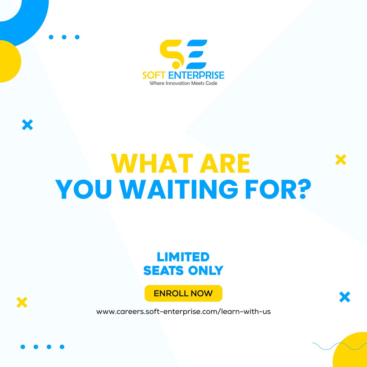 softenterprise_'s tweet image. Turn your potential into a profession! 🌟
Join our Freelancing Learning Program and gain the guidance, and clarity to grow in the digital world. 
Apply today: 👉 careers.soft-enterprise.com/learn-with-us

#SoftEnterprise #FreelancingCourse #CareerGrowth #SkillDevelopment #LearnWithSoftEnterprise