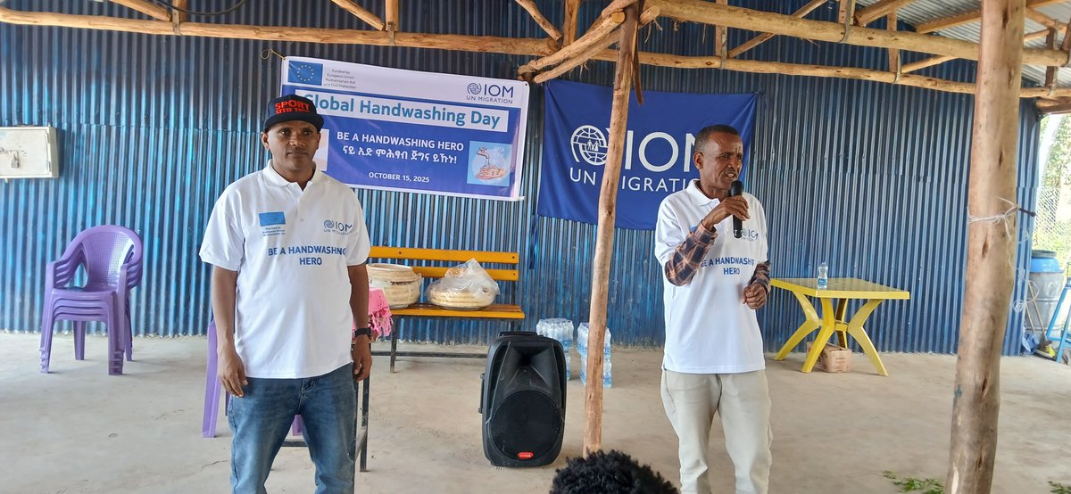 IOM Ethiopia (@iomethiopia) on Twitter photo Why does #handwashing matter?💧
✅prevents disease
✅protects the vulnerable
✅promotes dignity
Today in #Shire🇪🇹, IOM joined Woreda officials, women, youth & children to celebrate #GlobalHandwashingDay with powerful community dialogue & hands-on demonstrations.
🙏🏾<a href="/eu_echo/">EU Civil Protection & Humanitarian Aid 🇪🇺</a> 🇪🇺 Why does #handwashing matter?💧
✅prevents disease
✅protects the vulnerable
✅promotes dignity
Today in #Shire🇪🇹, IOM joined Woreda officials, women, youth & children to celebrate #GlobalHandwashingDay with powerful community dialogue & hands-on demonstrations.
🙏🏾<a href="/eu_echo/">EU Civil Protection & Humanitarian Aid 🇪🇺</a> 🇪🇺
