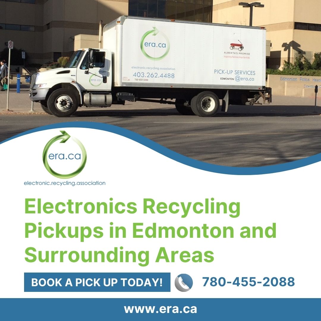 Electronics Recycling Pickups in Edmonton and Surrounding Areas

The Electronic Recycling Association (ERA) makes it easy for businesses and individuals in the Edmonton region to recycle electronics responsibly. From secure data wiping to refurbishing devices for donation, every