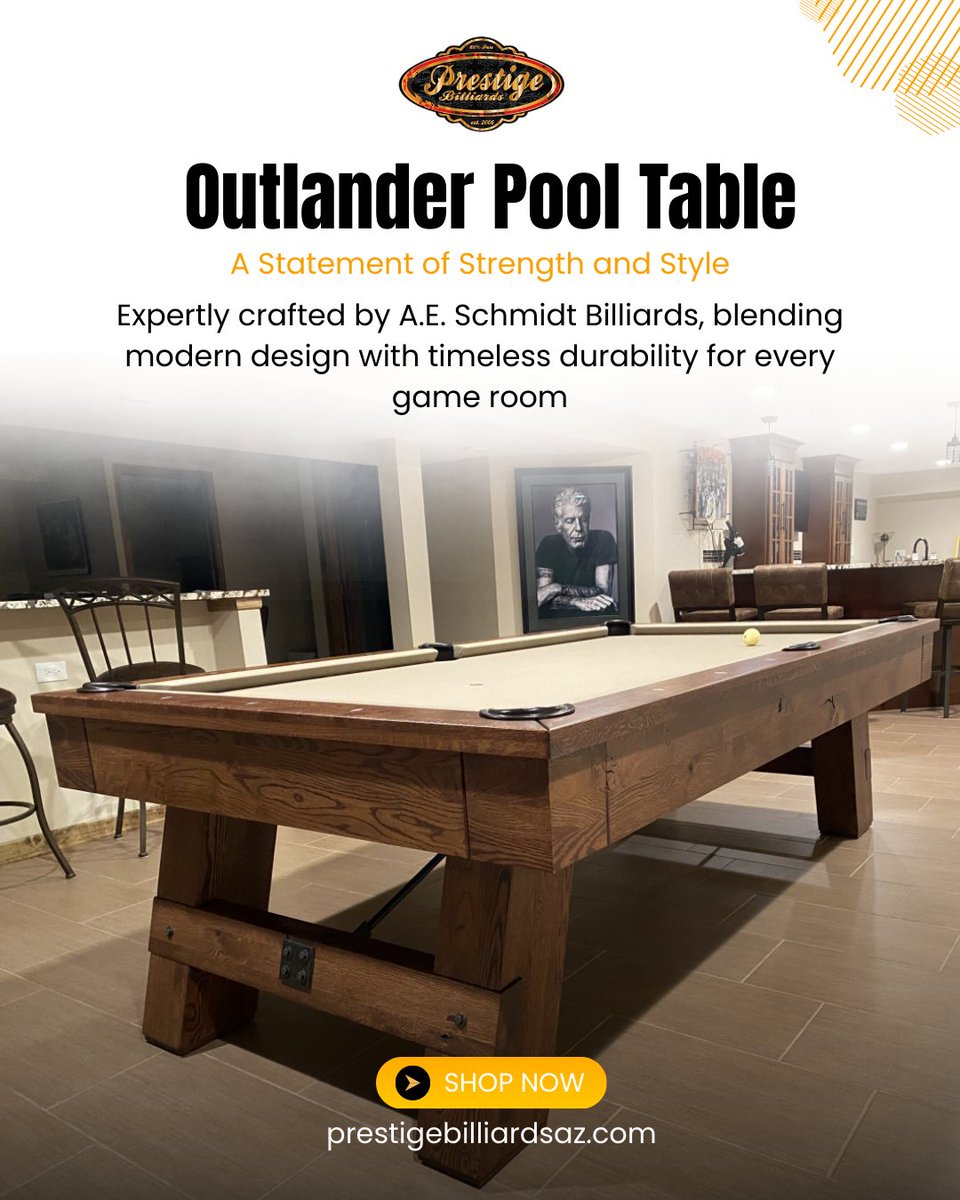 pooltableaz's tweet photo. Unleash bold design and unmatched durability with the Outlander Pool Table — elevate your game room today!
#OutlanderPoolTable #GameRoomGoals #LuxuryPoolTable #BilliardsStyle #ModernPoolTable #PoolTableDesign #TimelessDurability #BilliardsLife #HomeGameRoom https://t.co/YZuy1hoM9x