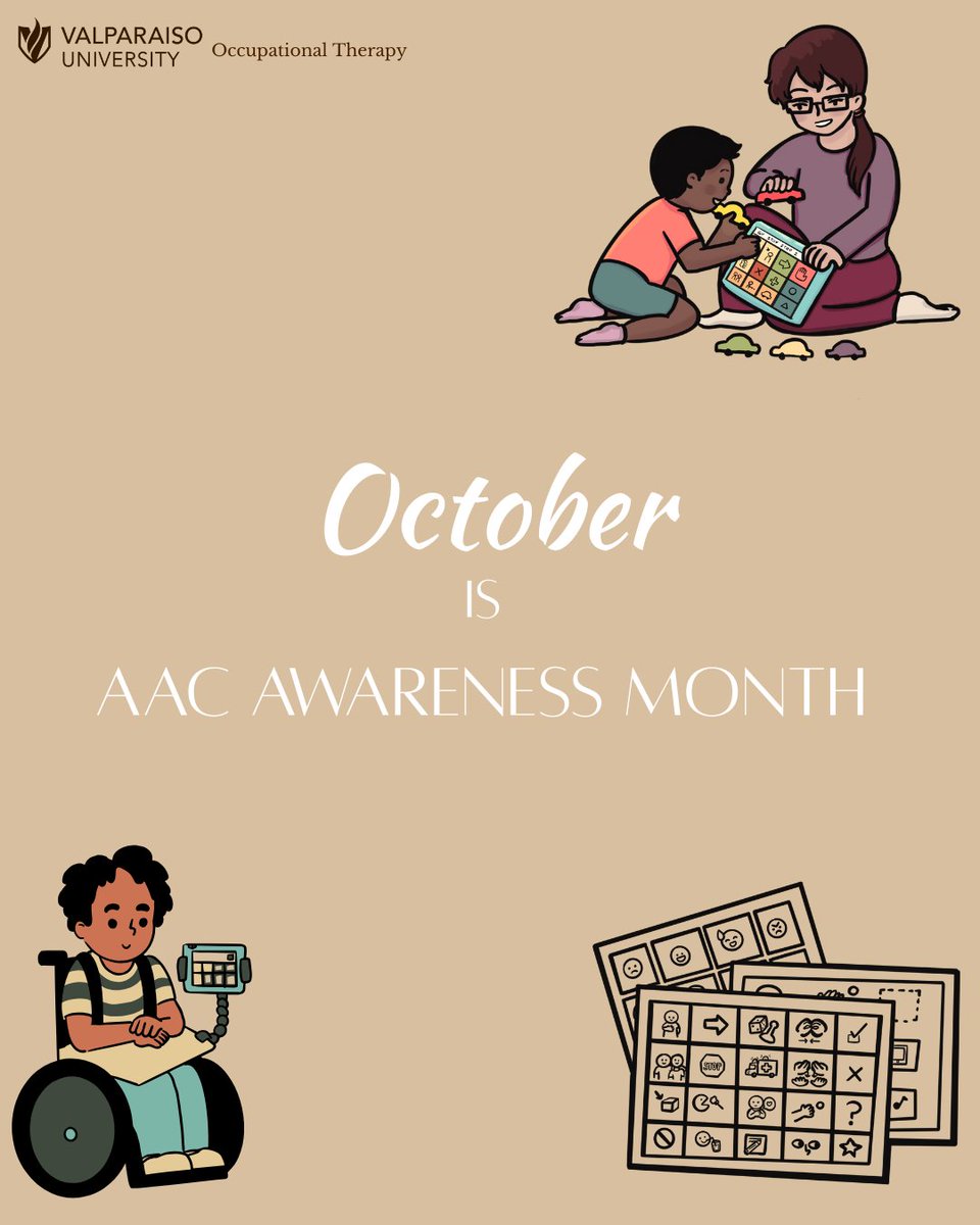 otvalpo's tweet photo. October is AAC Awareness Month! 🌟
AAC (Augmentative and Alternative Communication) helps children and youth find their voice. Occupational therapy plays a key role in helping kids use assistive technology to communicate,  and participate in all the moments that matter most! https://t.co/NPrhvjUaEF