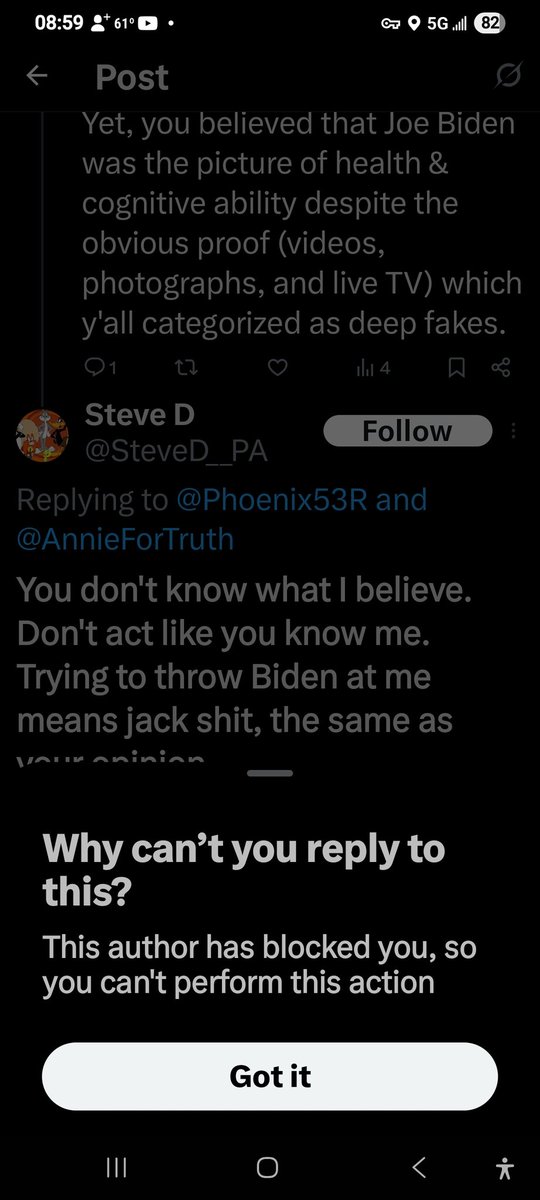 This Democrat pussy couldn't/didn't refute what I posted and blocked me.