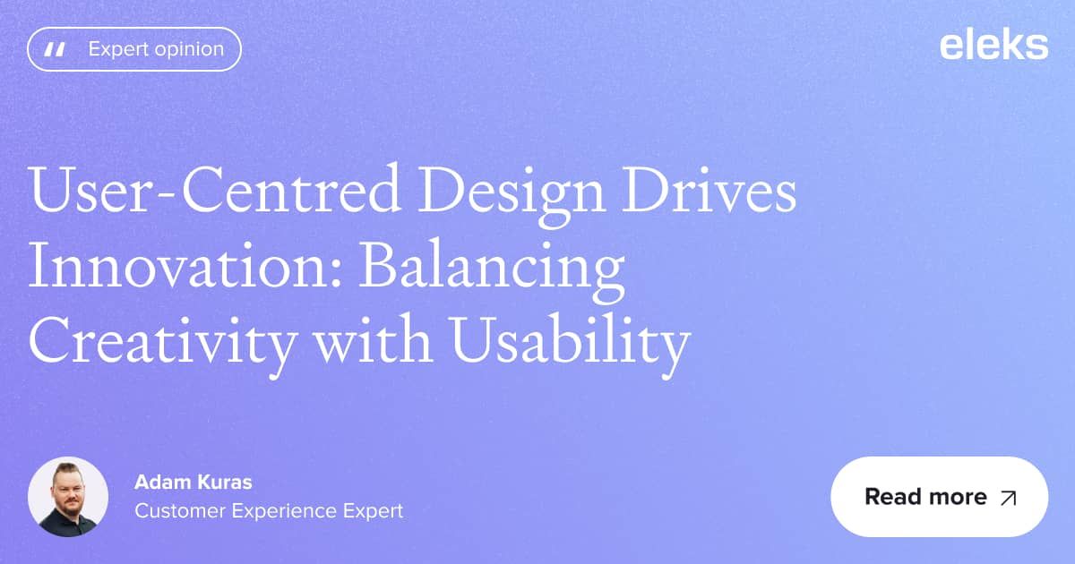 Read the interview with Adam Kuras, Customer Experience Expert at ELEKS, on how the COVERE² project uses user-centred design to turn research into actionable solutions while balancing creativity with usability.
 
🧷buff.ly/1W6CT2O 

#ProductDesign #Sustainability