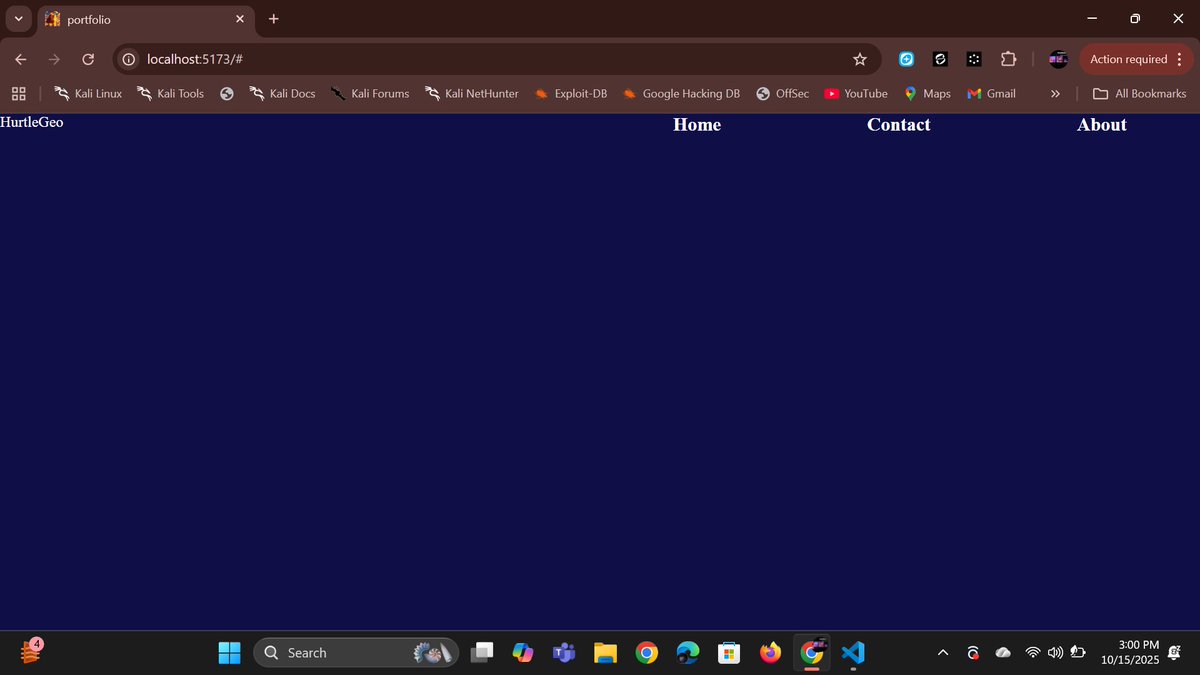 ItzMrFantasy's tweet image. programe iniciated!!
Day one of Building a portfolio website
#30Daysofcode.
🍷Wrote few lines for the NavBar components
💀Can be built with Artificial Intelligence&lt;&lt;ai&gt;&gt; is secs.
💀Trust me the experience is diffrent when you do it with Zero Ai assist