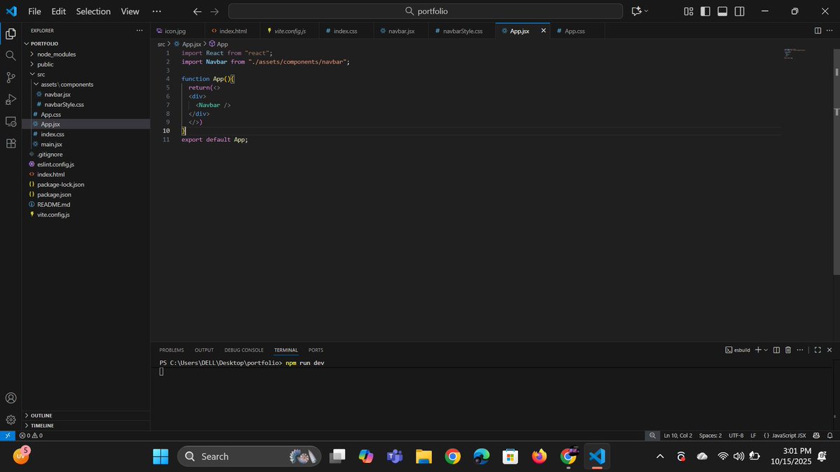 ItzMrFantasy's tweet image. programe iniciated!!
Day one of Building a portfolio website
#30Daysofcode.
🍷Wrote few lines for the NavBar components
💀Can be built with Artificial Intelligence&lt;&lt;ai&gt;&gt; is secs.
💀Trust me the experience is diffrent when you do it with Zero Ai assist