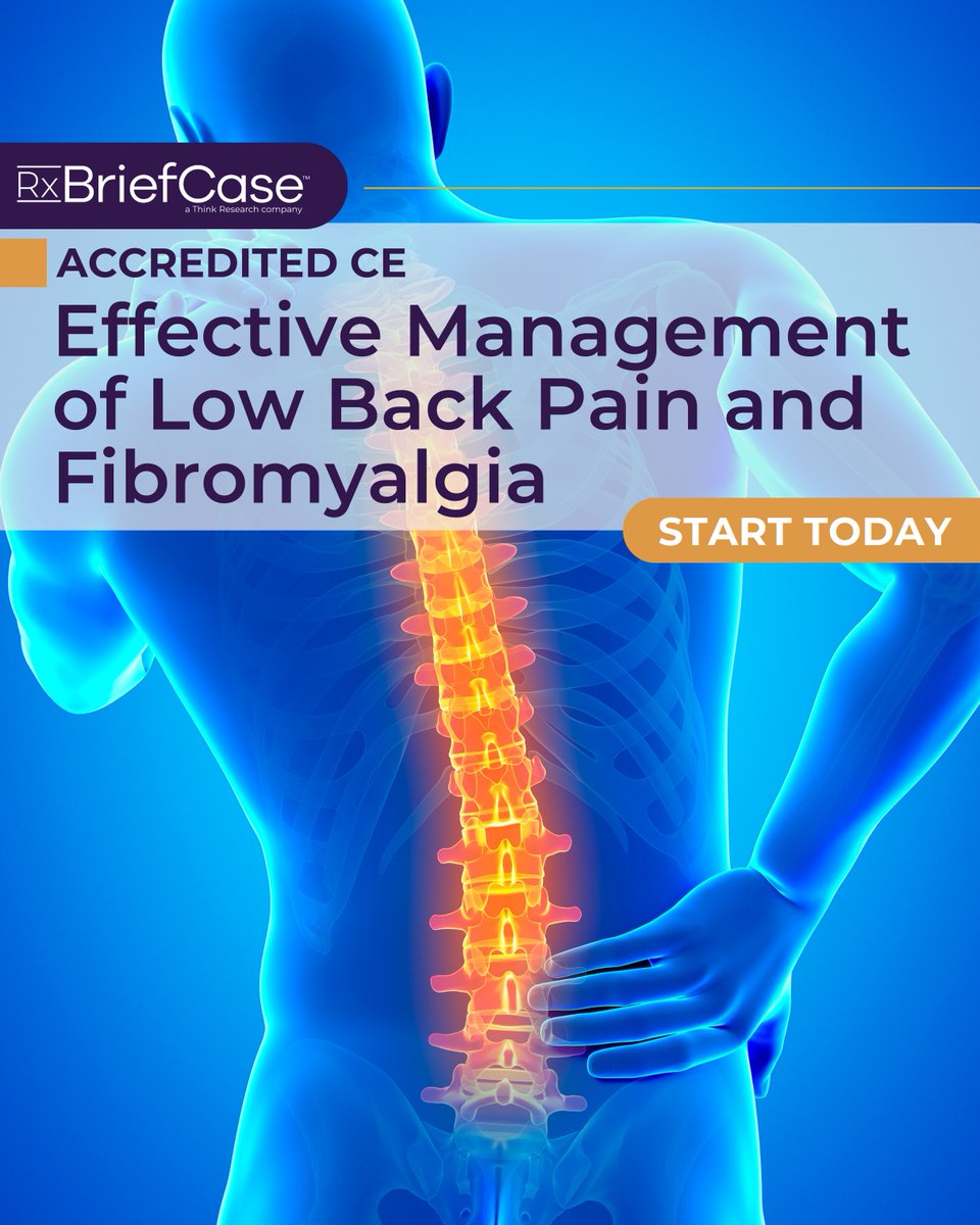 Low back pain and fibromyalgia are two of the most common pain conditions seen in practice—but they require very different management approaches.

Focused, pharmacy-relevant learning—now available on our updated website.
👉 Start today: rxbriefcase.com/courses/effect…