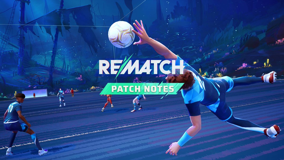 PlayRematch's tweet photo. 🛠️ Patch 4 Hotfix 4 & Patch 5 Beta now live!

Hotfix 4 is now live! You can find the patch notes below.

We've also pushed the Patch 5 Beta live on the Rematch Beta App, available to all Rematch Steam players! This is a big one and contains a lot of long-awaited gameplay fixes.

We're still working on the Patch 5 Beta notes, we'll post them as soon as they're ready!