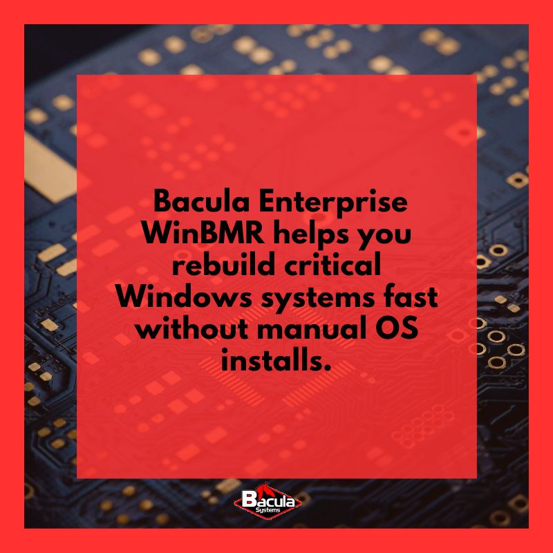 baculasystems's tweet photo. 🖥️ Recover Windows fast with Bacula WinBMR
 ✔️ File/image-based backups
 ✔️ Pre-configured rescue ISO + VNC
 ✔️ EFI/System partition handling
 ✔️ Works XP→Win11 &amp; Server

 Docs 👉 https://t.co/Pq3LJeovyX 
#Bacula #WinBMR #DisasterRecovery #SysAdminTips https://t.co/vamiNldVcb