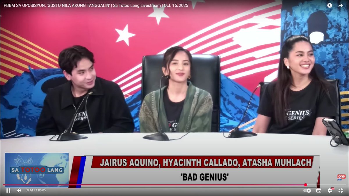 HyGabOFC's tweet photo. Twelfth — Sa Tototo Lang guesting.      

TV5 MEETS THE GENIUSES      

#HyacinthCallado | #GabLagman https://t.co/gI39yI1Vx8