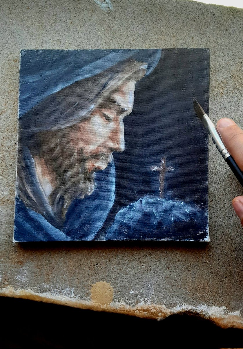 JP7art's tweet image. This paint is oily.

#Catholic #exércitodesãomiguel