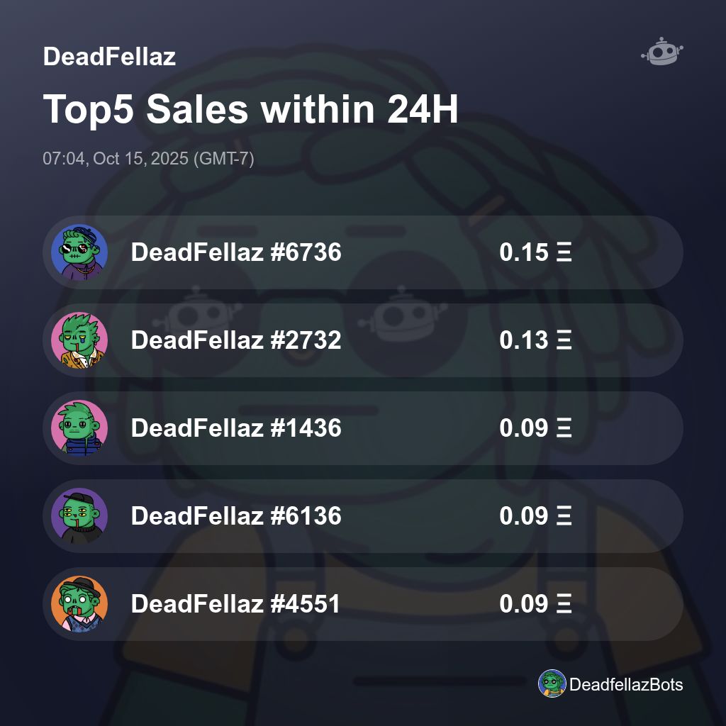 DeadFellaz Sales Bot 🤖️ tweet media