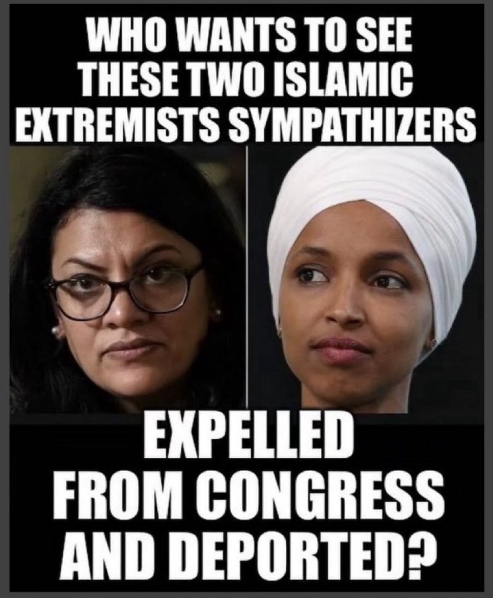 AlexDuncanTX's tweet image. Agreed, who else agrees that these two jihadis need to be expelled from Congress?