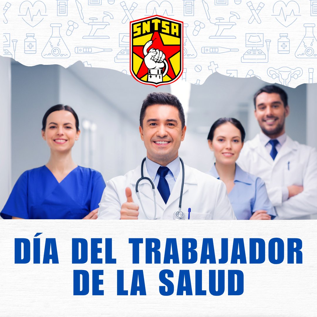 SntsaMX's tweet photo. Hoy 15 de octubre se celebra el Día del Trabajador de la Secretaría de Salud, desde el CEN del SNTSA queremos extender nuestro más profundo y sincero reconocimiento a todo el personal que, con vocación y compromiso inquebrantable, vela por el bienestar y la vida de nuestra comunidad.

Ustedes son el corazón de nuestro sistema de salud: desde la primera línea de atención hasta quienes trabajan detrás de escena. Gracias por su esfuerzo, su calidez y por ser un pilar de esperanza para quienes más lo necesitan.

¡Felicidades y gracias por su invaluable labor!
@GarciaAyalaM