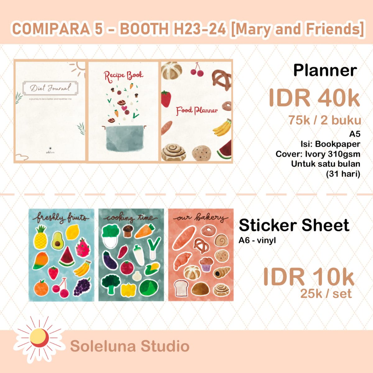 chutopiaaa's tweet image. Hai, aku as illustrator untuk @YourSoleluna
Mampir ya ke booth kami

🗓️: 18-19 Oktober 2025
📍:JEC
⭕: Mary and Friends (H23-24)

[ ❤️ and 🔁 are much appreciated, thankyou]

#comipara5catalogue #comipara #comicparadise