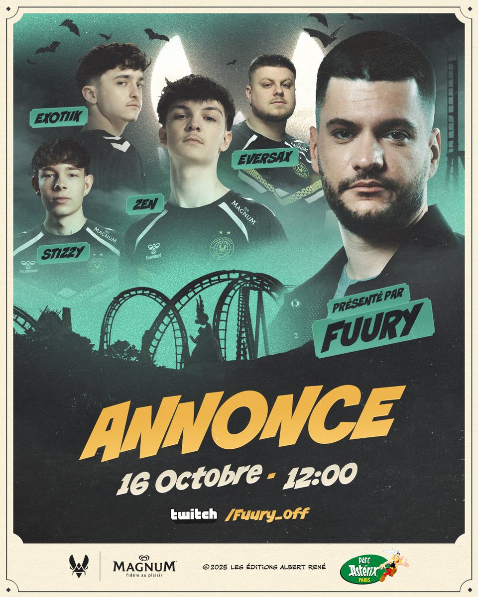 TeamVitality's tweet image. Fans Rocket League, prenez garde ! 🎃
Il ne faudrait pas que vous manquiez l'annonce de @FuuRy_Off...
⏰ Demain, 12:00 CEST, sur sa chaîne Twitch