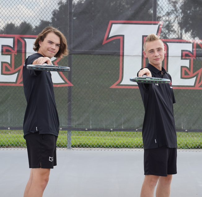 Today we honor these two seniors who have been so very important to our tennis program! We will have a celebration for them at the courts at 5:15pm.