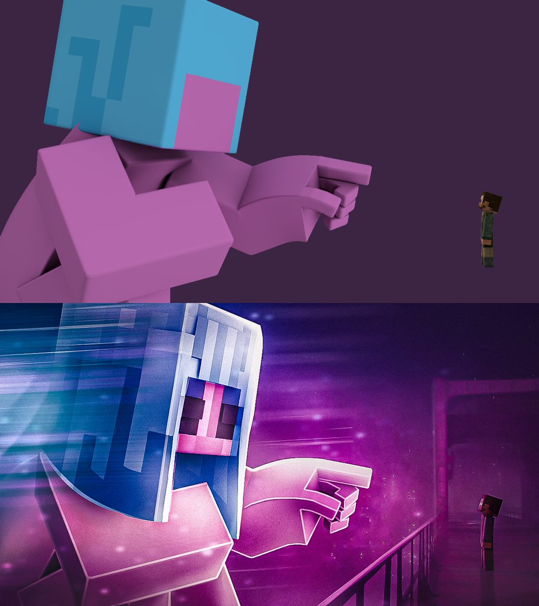 Recreated the scene in Minecraft 🎨🪁