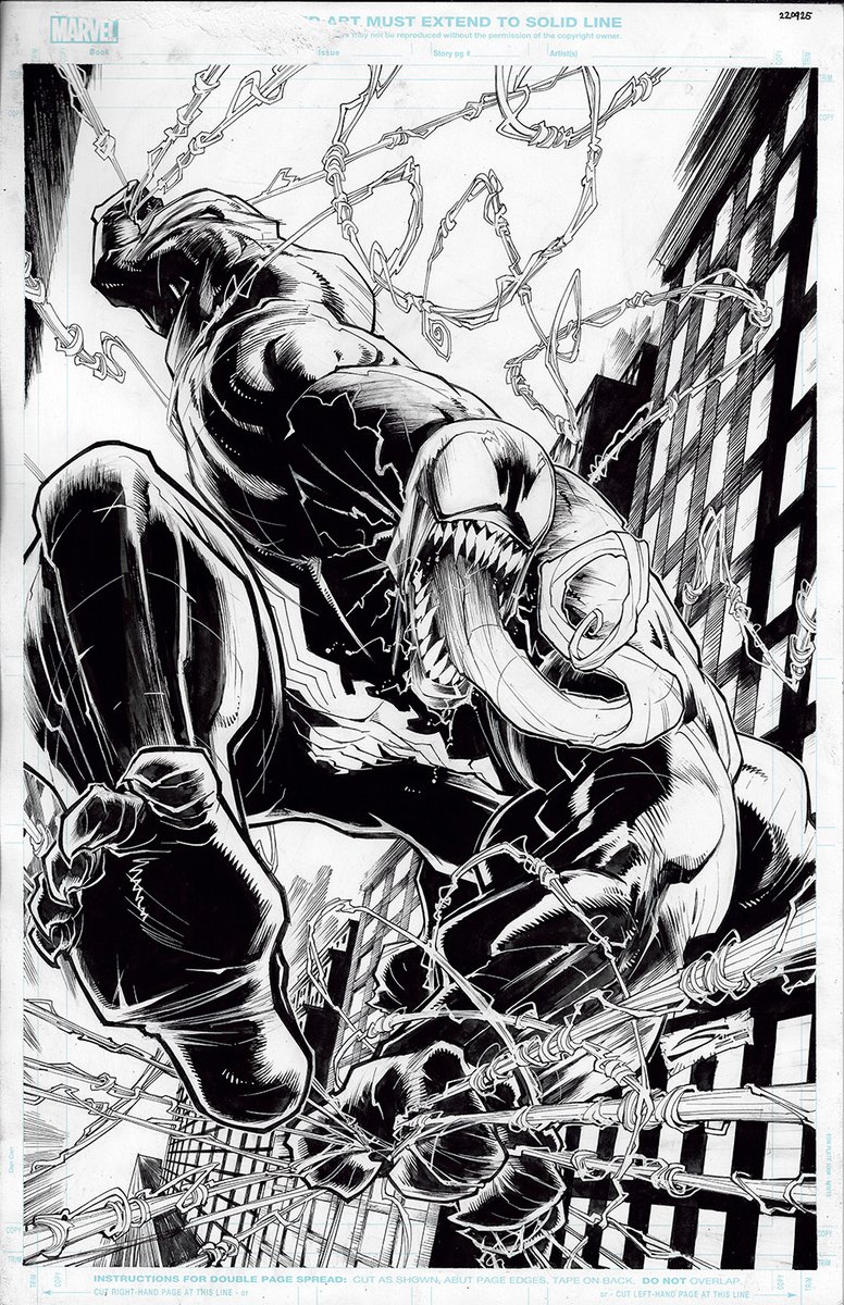 Venom: Black, White &amp; blood #4, my original art variant cover.

#venom #marvelcomics #variantcover #originalart