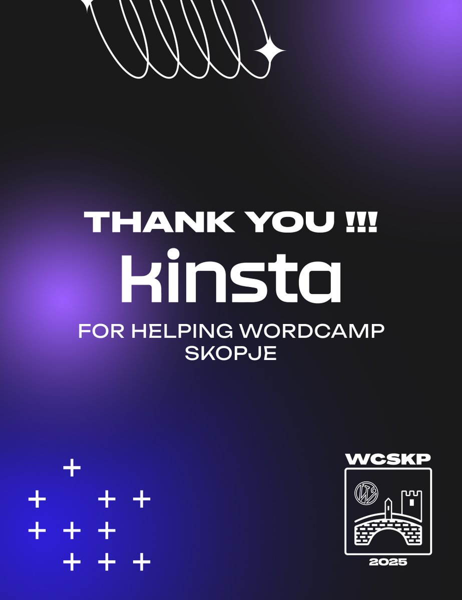 wcskp's tweet photo. Meet our sponsors at #WCSKP2025!

Special thanks to our gold sponsor @kinstahosting for helping make this year’s WordCamp Skopje possible and empowering WordPress users worldwide! 🌍

#WordCamp #WordPress #WCSKP2025 #Kinsta #GlobalSponsor#WordPressCommunity #Tech #Skopje https://t.co/UIswAGSYIo