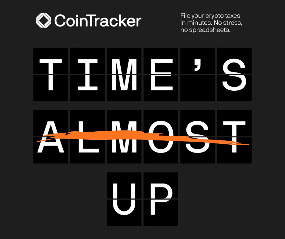 If you filed for an extension back in April, your taxes are due today.

→ Simplify your crypto tax filing process with CoinTracker.
