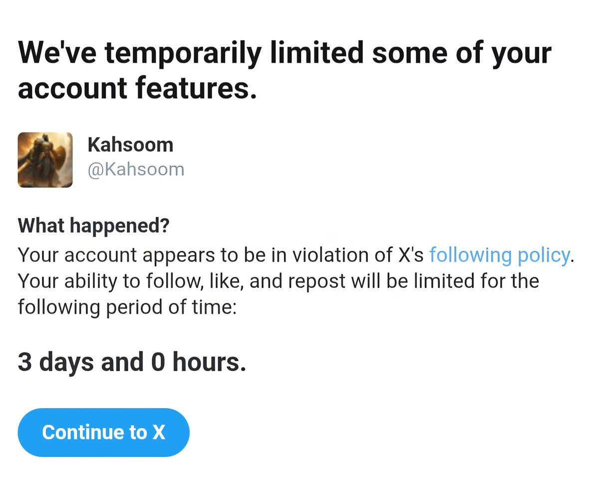 X pushes for people to have growth, yet they throttle you as soon as you get some. Make it make sense <a href="/elonmusk/">Elon Musk</a>