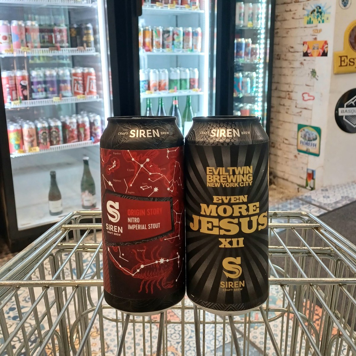 Siren at OKasional Beer! 

💫 Original Story - Nitro Imperial Stout - 10% 
👿 Even More Jesus XII - Evil Twin Brewing collab - Imperial Stout - 12% 
okasional-beer.com 
#craftbeer #beer #cerveza #taproom #Barcelona