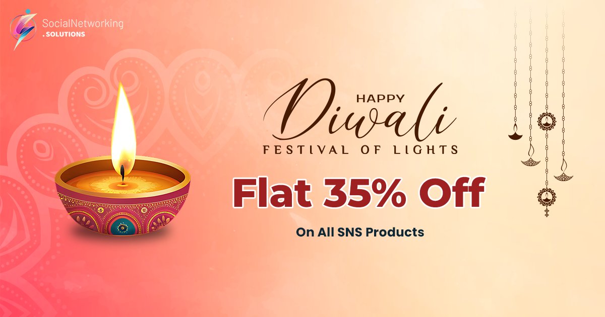 ✨ 𝐓𝐡𝐢𝐬 𝐃𝐢𝐰𝐚𝐥𝐢, 𝐛𝐫𝐢𝐧𝐠 𝐲𝐨𝐮𝐫 𝐢𝐝𝐞𝐚𝐬 𝐭𝐨 𝐥𝐢𝐟𝐞 𝐰𝐢𝐭𝐡 𝐒𝐨𝐜𝐢𝐚𝐥𝐍𝐞𝐭𝐰𝐨𝐫𝐤𝐢𝐧𝐠.𝐒𝐨𝐥𝐮𝐭𝐢𝐨𝐧𝐬! ✨
🎉 𝐆𝐞𝐭 𝟑𝟓% 𝐎𝐅𝐅 on all SocialNetworking.Solutions products
🎫 𝐔𝐬𝐞 𝐂𝐨𝐝𝐞: Diwali_35
➡️  𝐑𝐞𝐚𝐝 𝐌𝐨𝐫𝐞: tinyurl.com/4p2p45uc