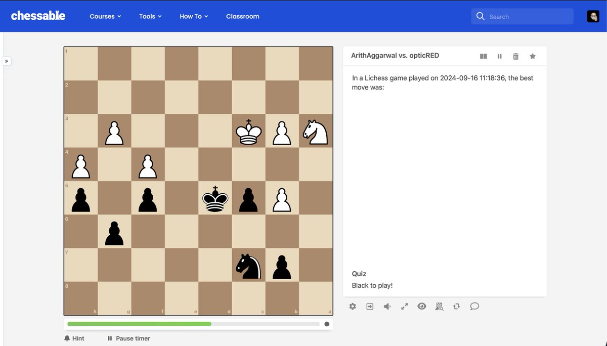 ElKayceeM3's tweet image. I always wanted to play chess endgames like GM Ulf Andersson but I am not sure if my eye and brain is up to it. Reviewing my games at @chessable 's #PuzzleConnect, this caught my eye (but not my brain!). Black to play in this critical moment. Solution on the next photo.